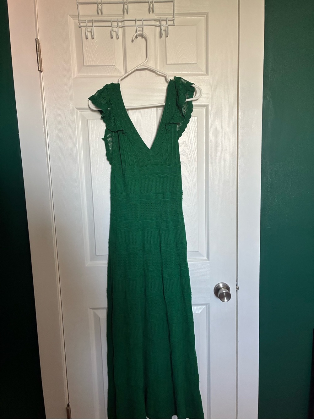 Sezane Emerald Green Backless Maxi Dress - Picture 4 of 7